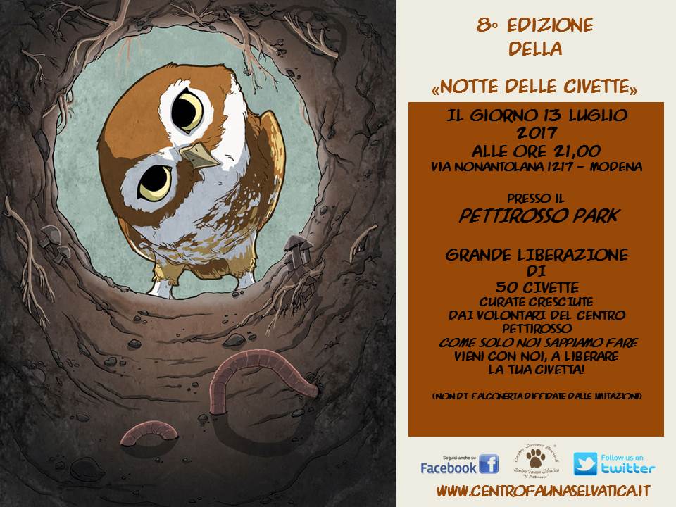 13 LUGLIO 2017 – 8° EDIZIONE DELLA “NOTTE DELLE CIVETTE”